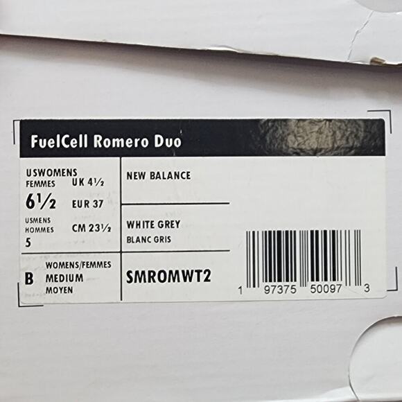 New Balance White Grey FuelCell Romero Duo‎ Comp Softball Cleats Size 6.5 - Picture 8 of 8